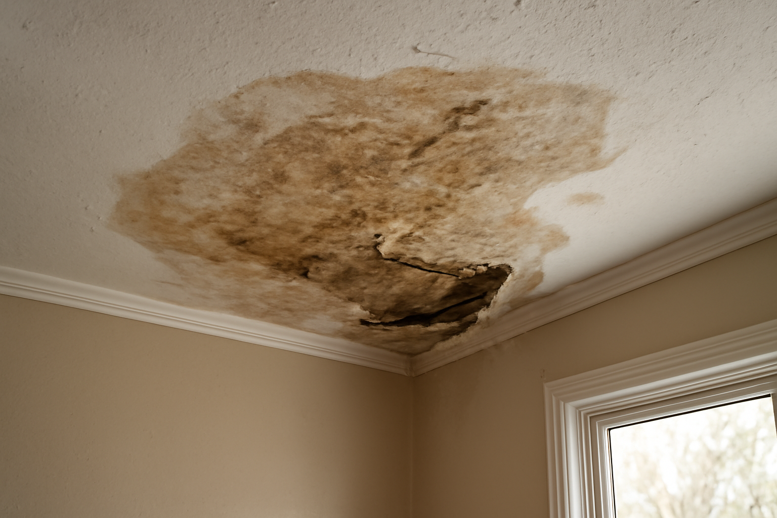 Ceiling Drywall Water Damage Restoration in Lancaster, PA