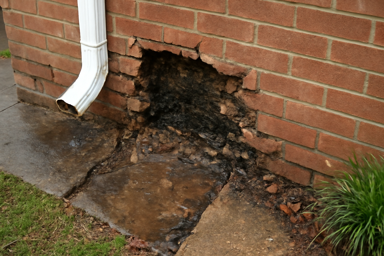 Downspout Failure Water Removal in Allentown, PA