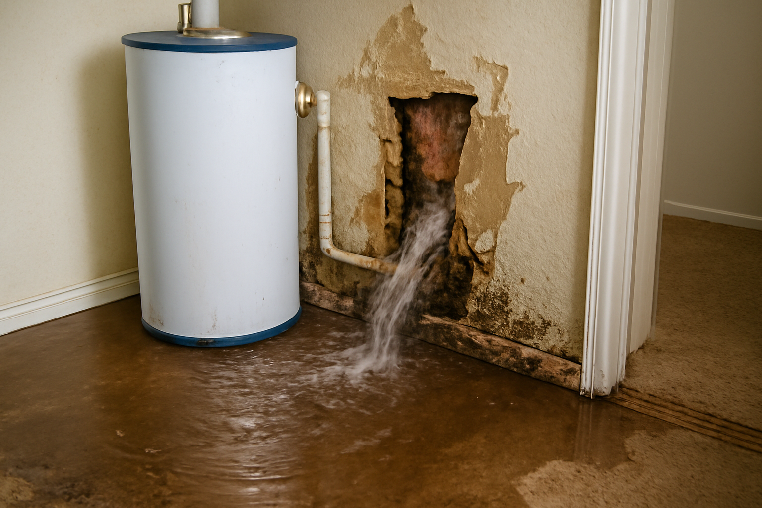 Water Heater Burst Water Removal in Northampton, PA